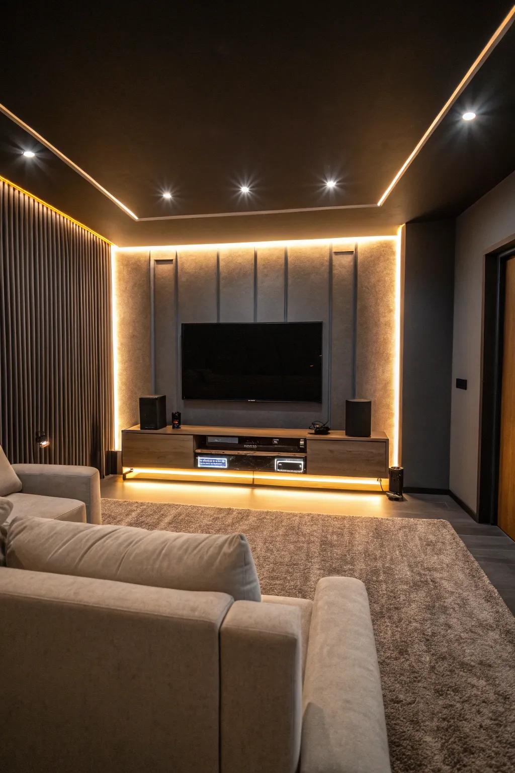Experience cinema-quality entertainment at home with viewing screen-enhanced LED lighting.