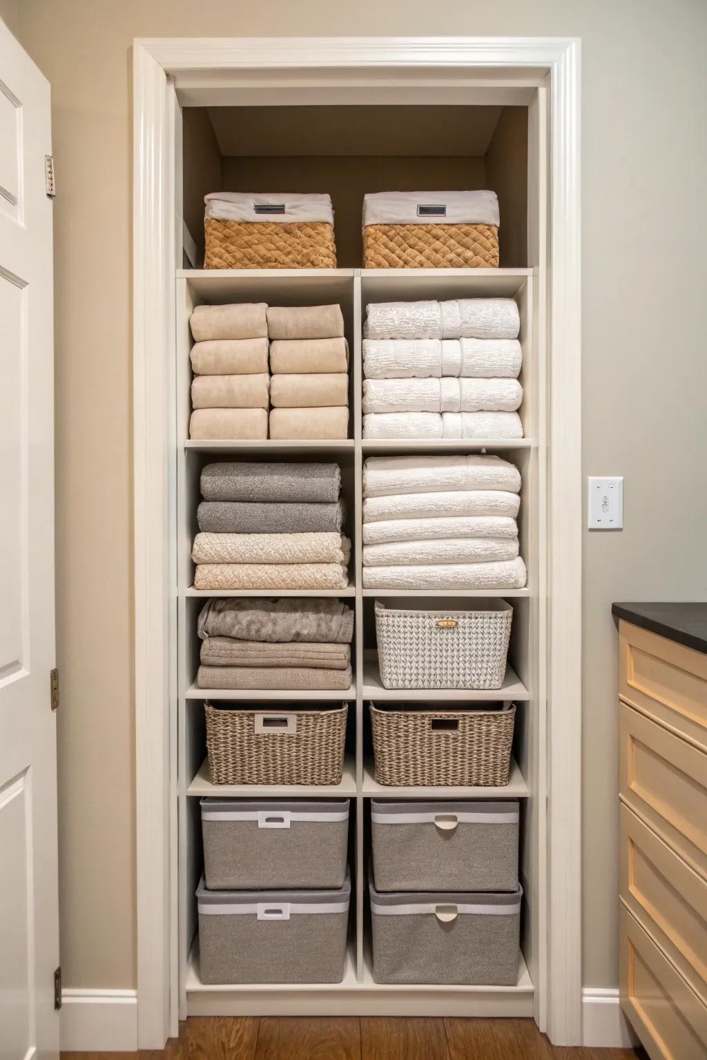 Using vertical space allows for maximum storage efficiency.