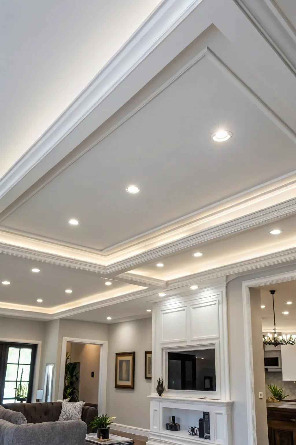 Inset lights provide a streamlined, minimalist lighting solution.