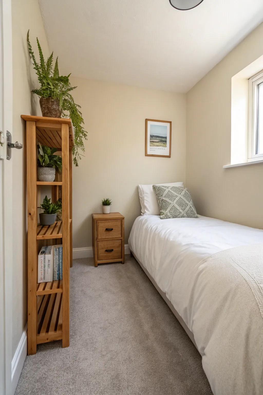 Opt for a light color scheme to amplify the perceived space.