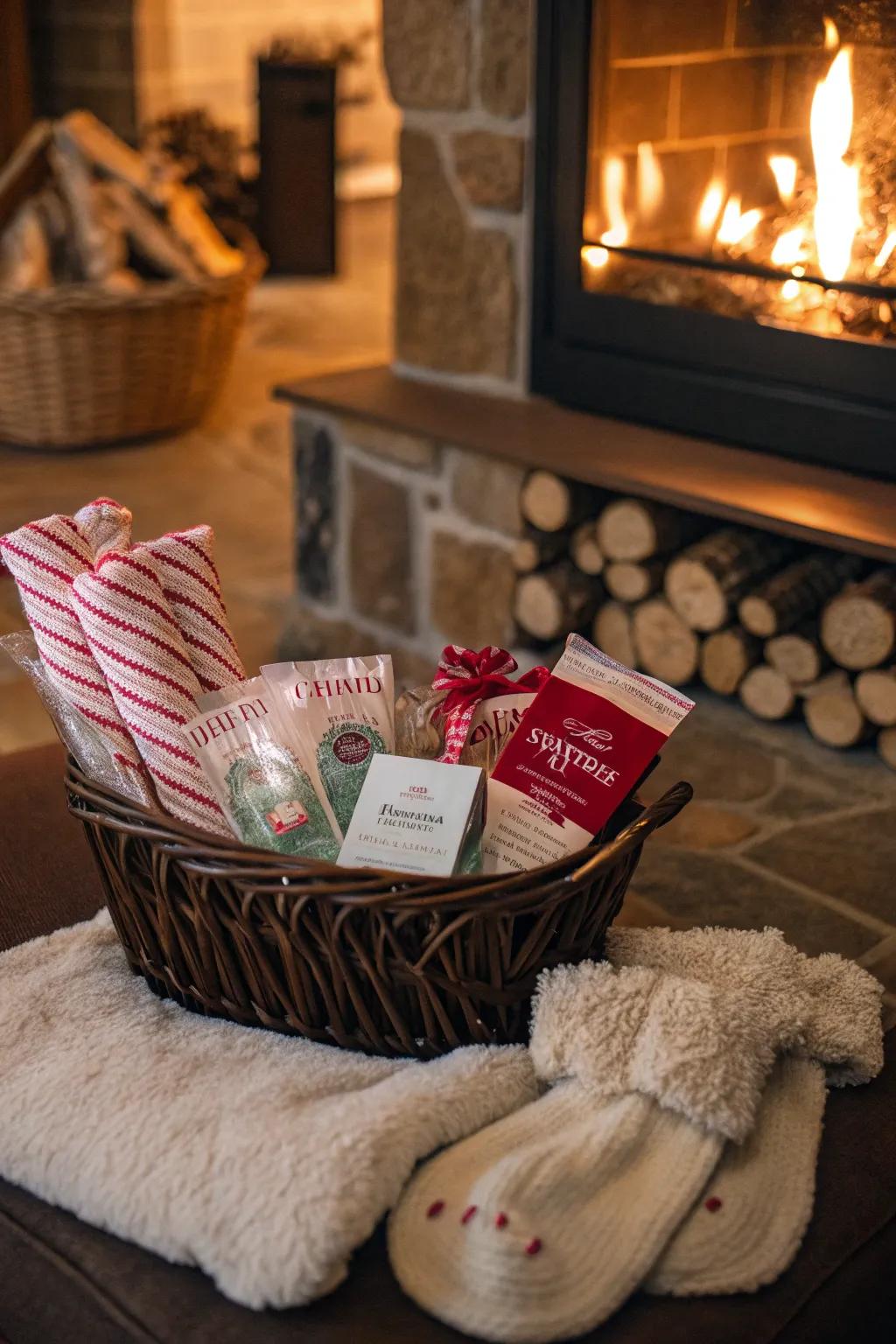 Winter Comfort Basket: Warmth and ease in every piece.