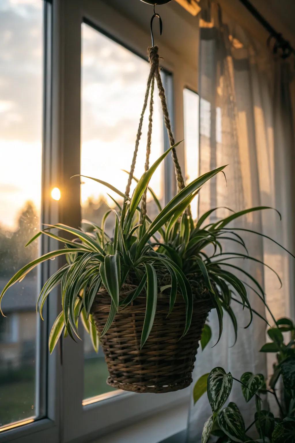 A timeless option, the arachnid plant provides ease and appeal to your decorations.