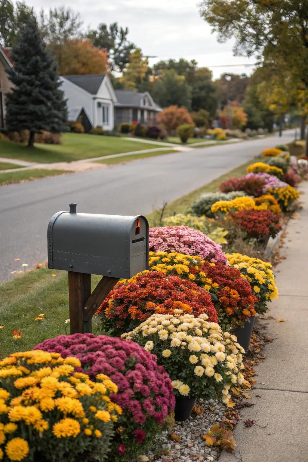 Seasonal flowers bring a changing beauty to your mailbox throughout the year.
