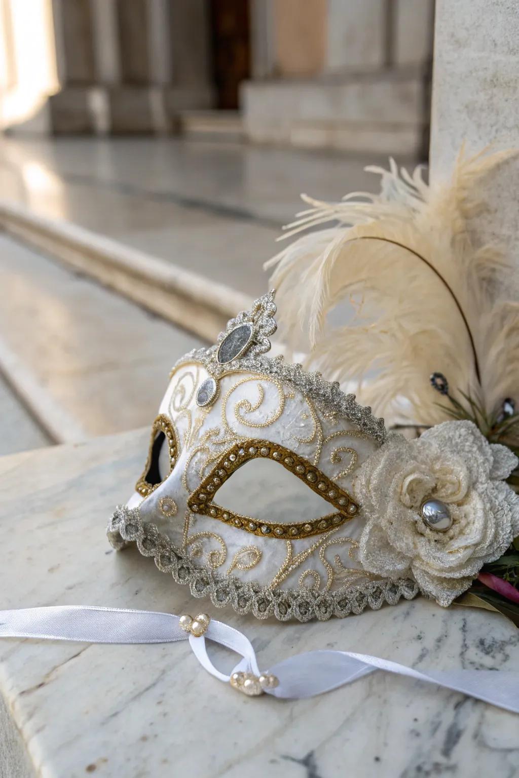 Lace and shimmer produce a luxurious festivity atmosphere.