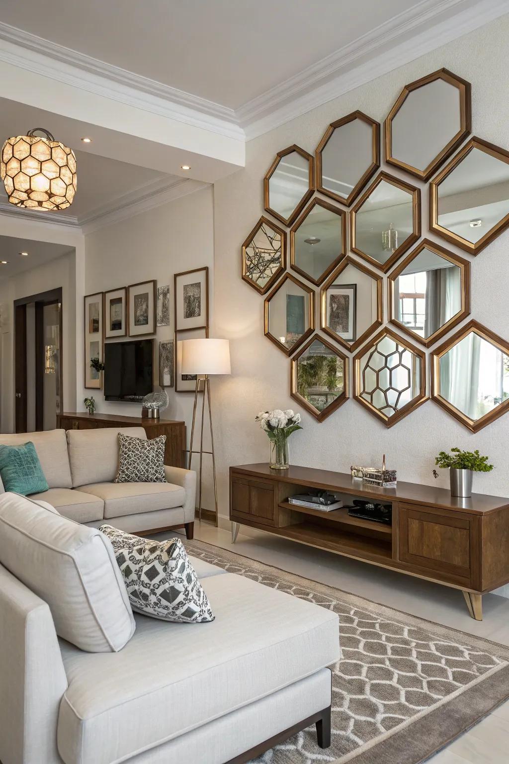 Numerical reflectors bring a modern edge to home decorations.
