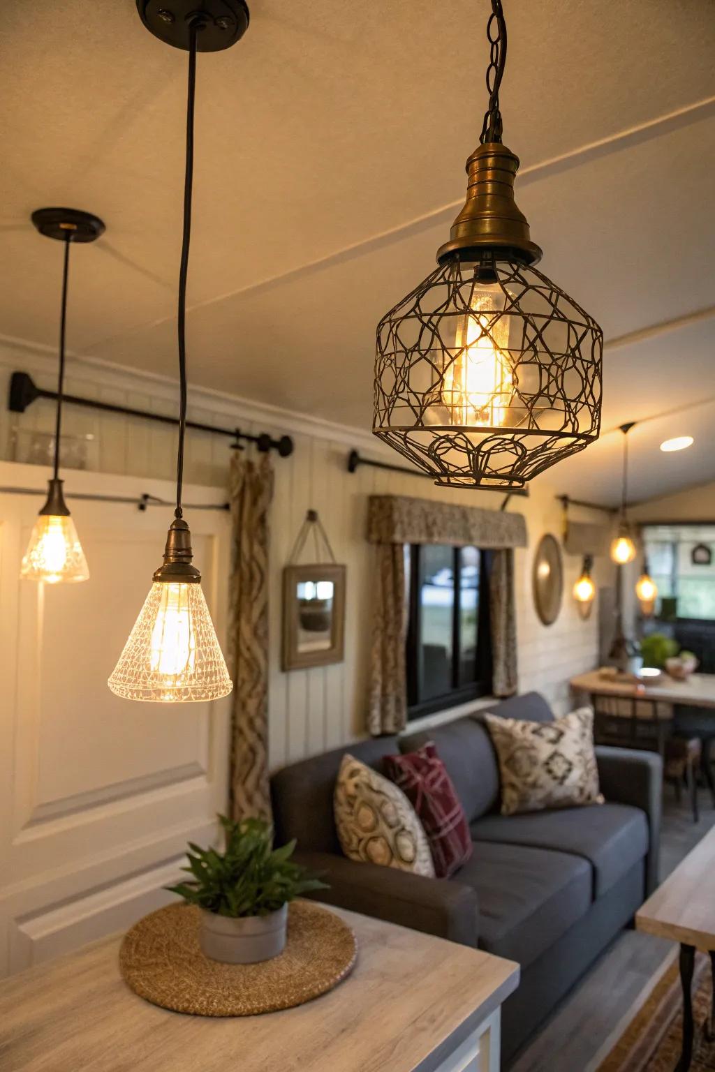 Contemporary illumination enhances the mood of any space.