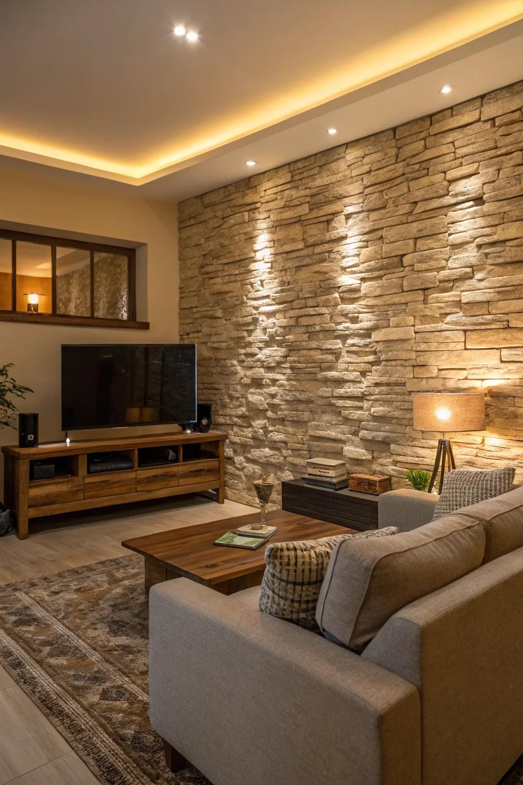 A rock feature adds country charm and texture.