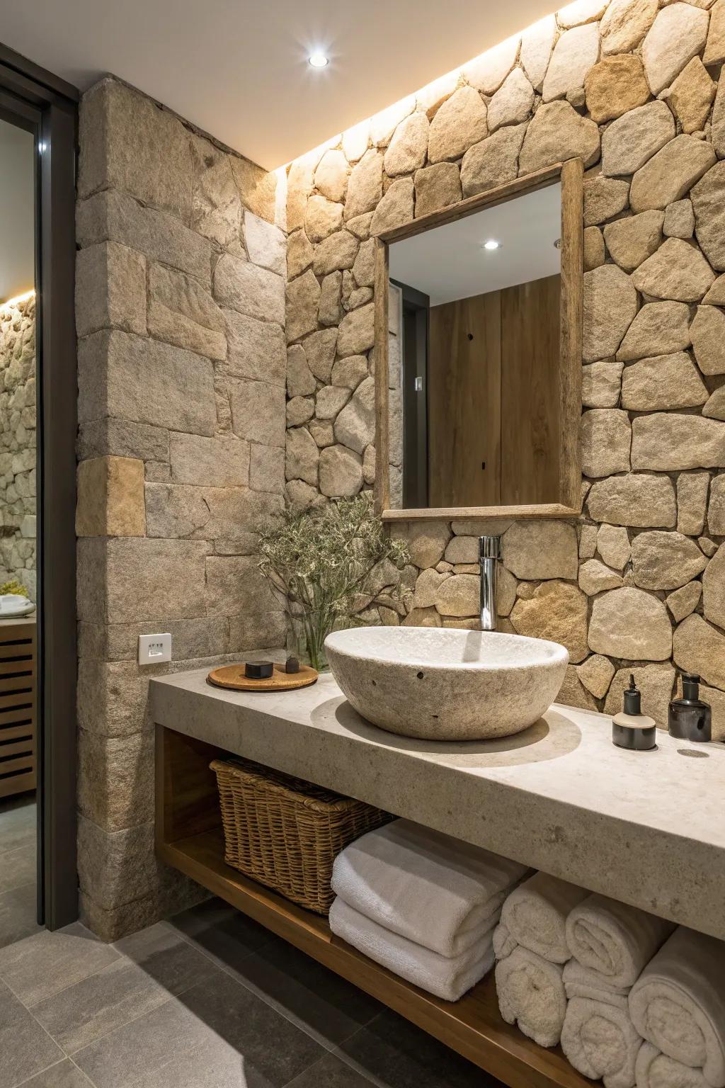 Stone sinks offer a distinctive and opulent appearance.