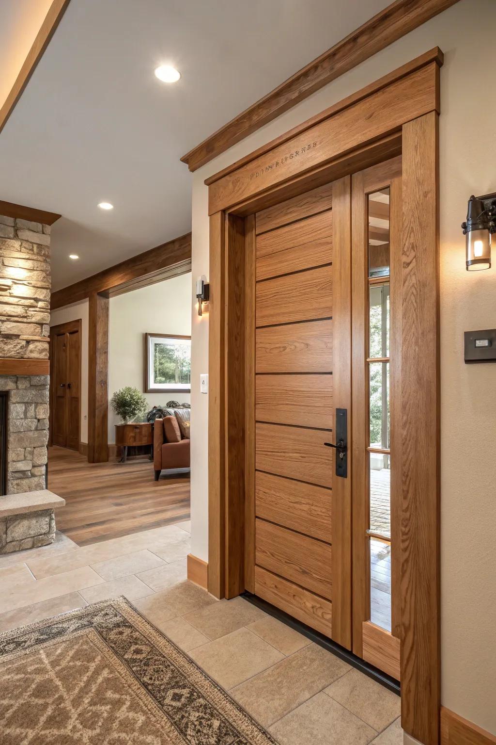 Timber frames provide a comforting, inviting feel.