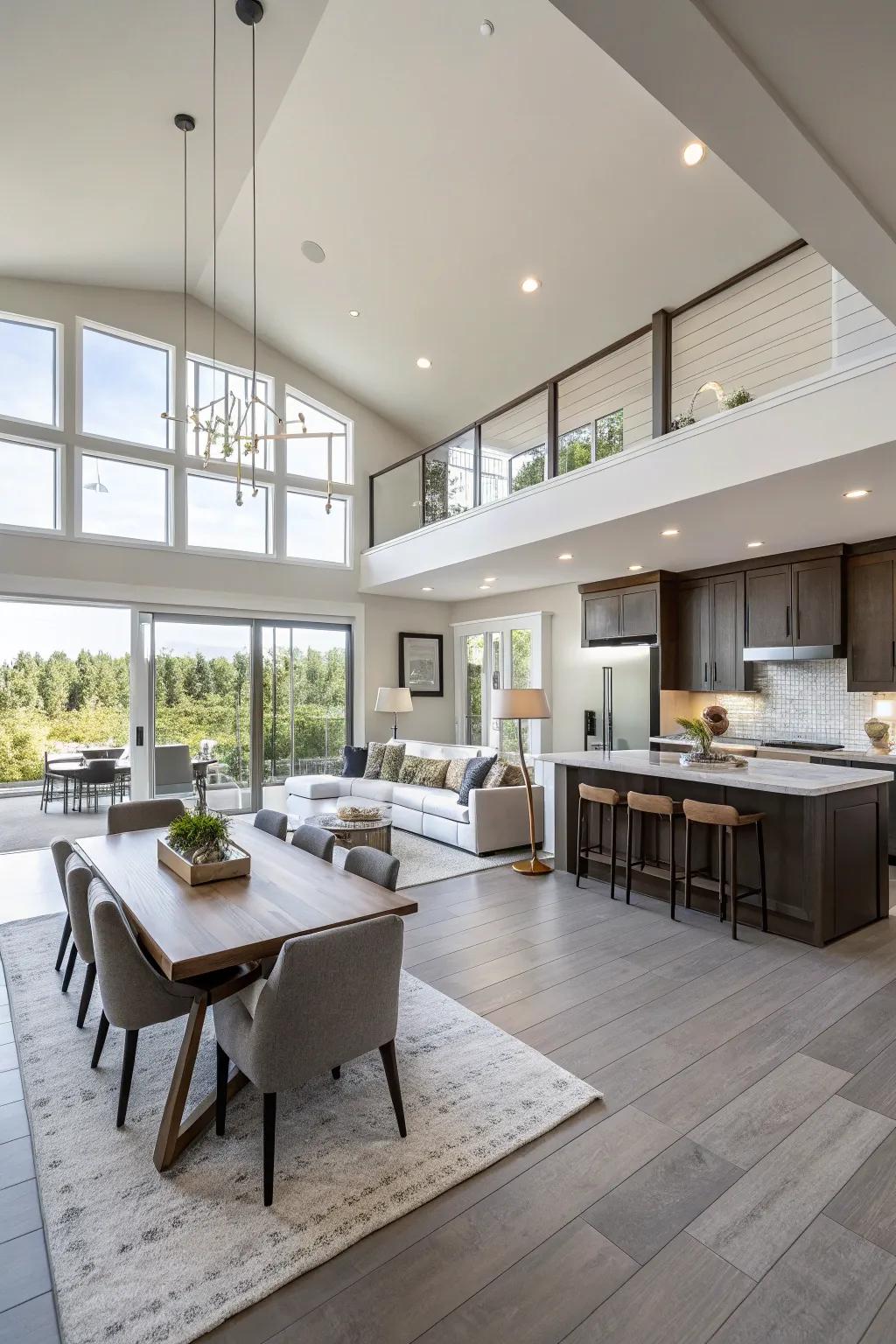 An open layout that promotes a seamless flow of space.