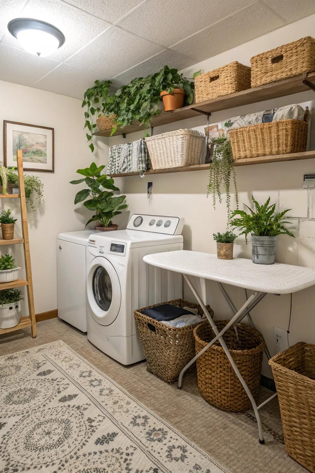 Practical decor brings both style and function to your laundry room.