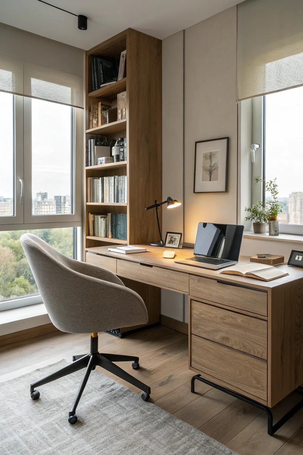 Stylish yet functional furniture enhancing productivity.