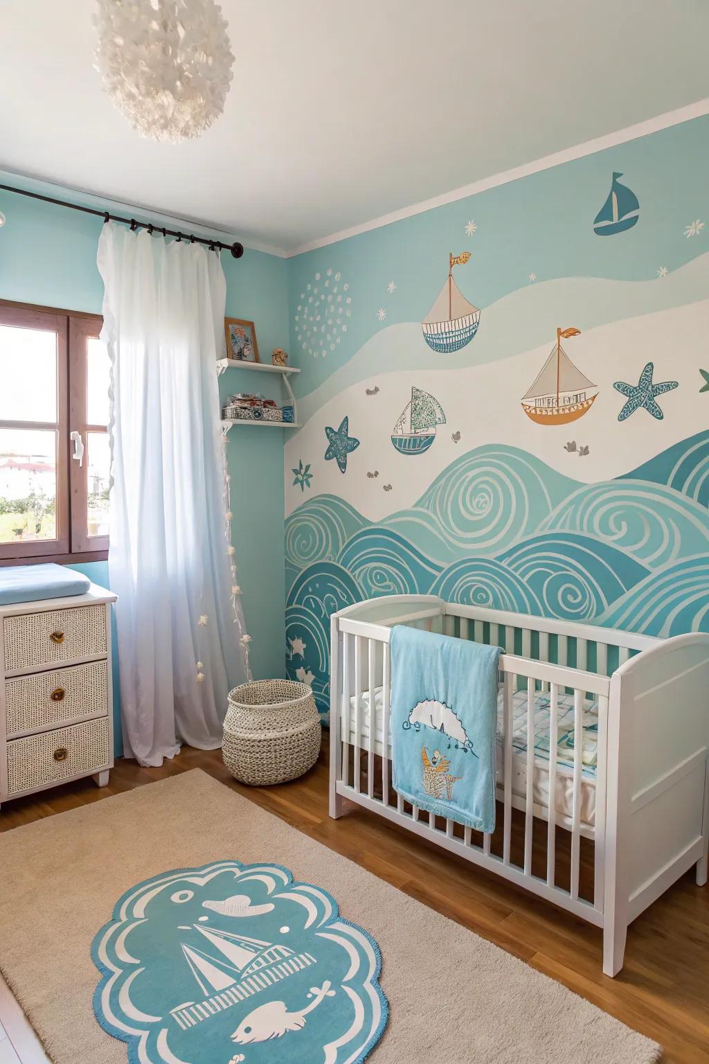 Drift into the depths of the ocean right from your nursery.