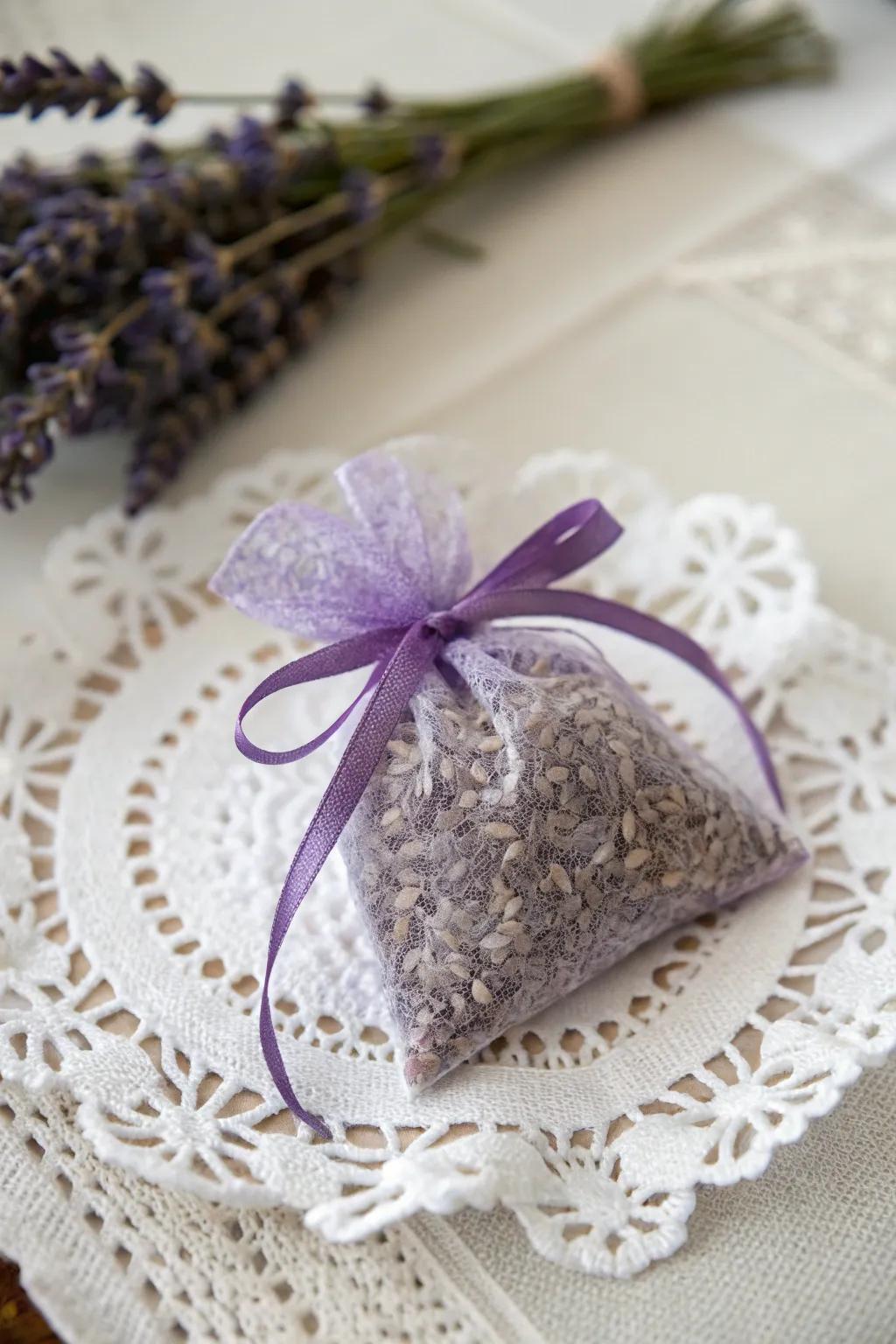 A relaxing scented sachet to create a peaceful atmosphere.