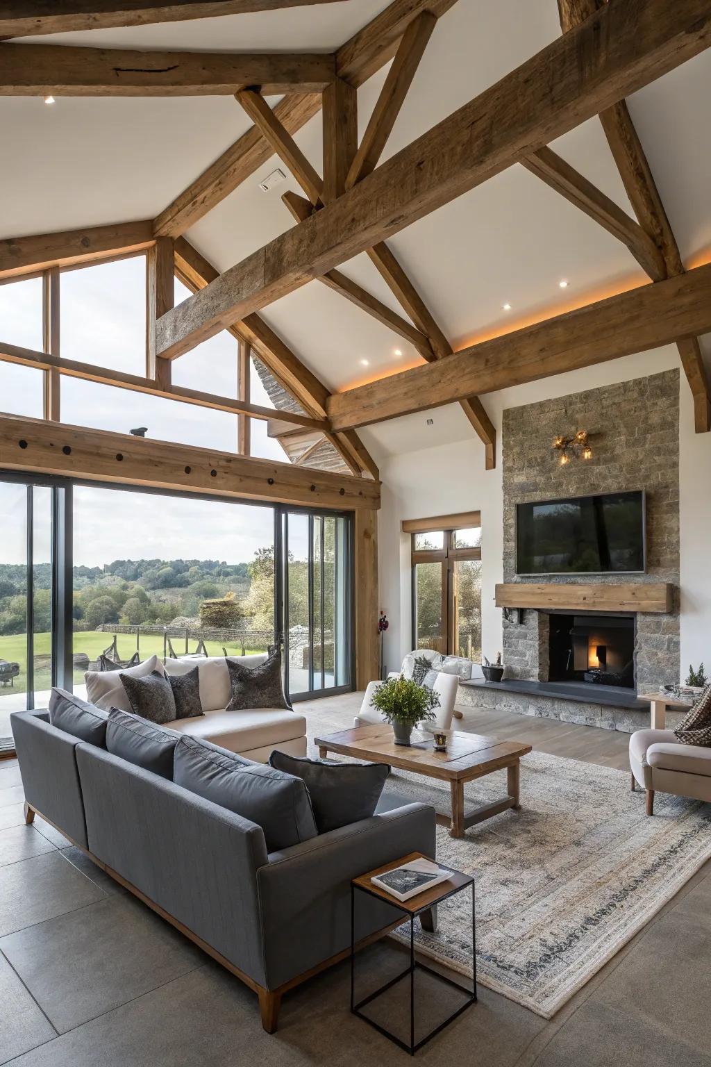 A flawless fusion of contemporary and countryside-inspired details adds character.