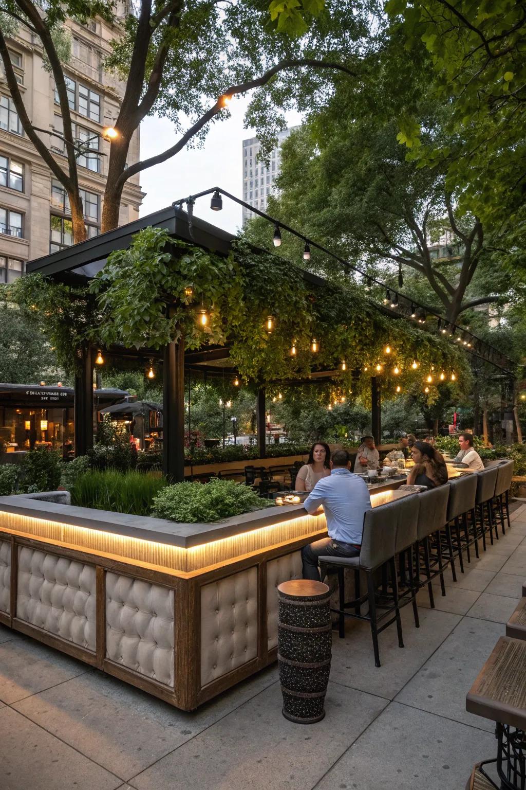 A comfy bar corner best for intimate gatherings.