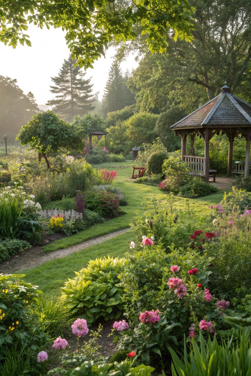 Allow nature to steal the show in your outdoor space with lavish landscaping.