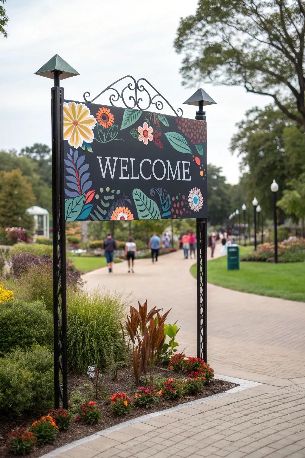 Greet attendees with a tailored sign that sets the stage for your event.
