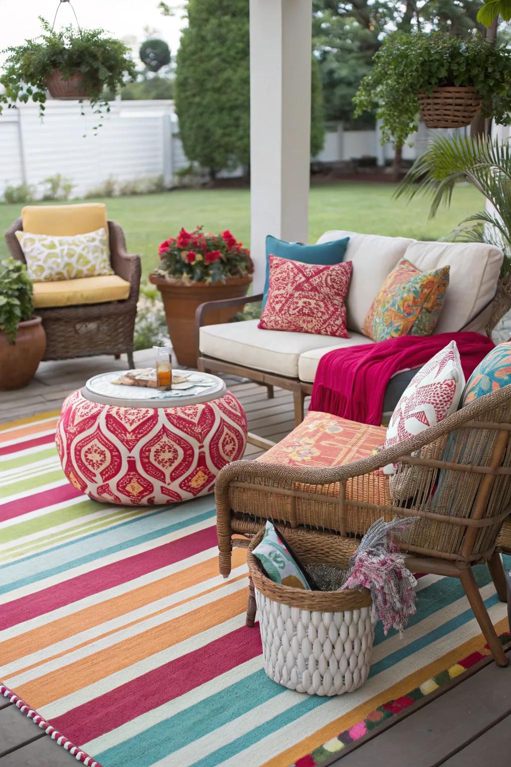 Make a bold statement with stripes.