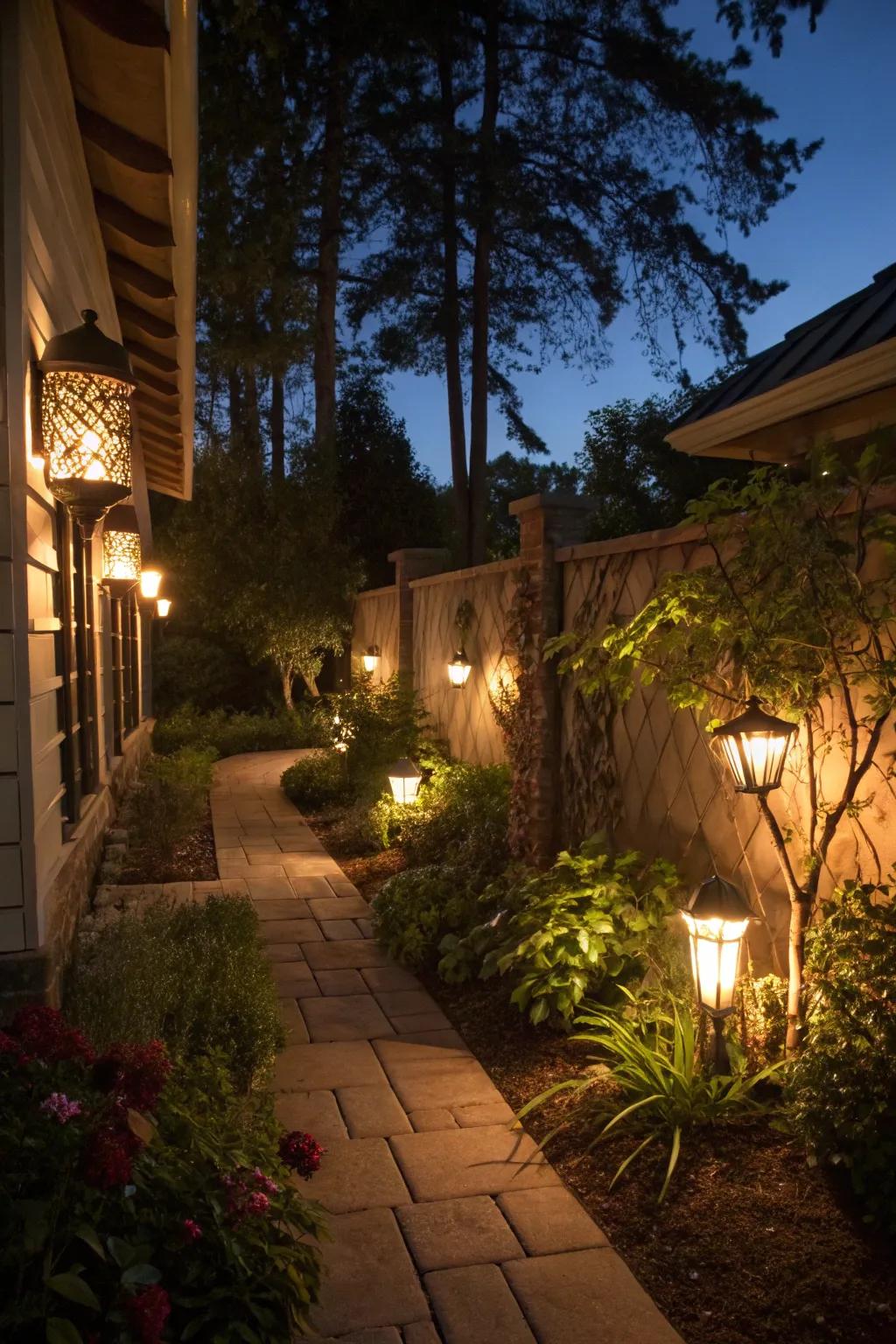 Gentle lights cast a warm, inviting glow.