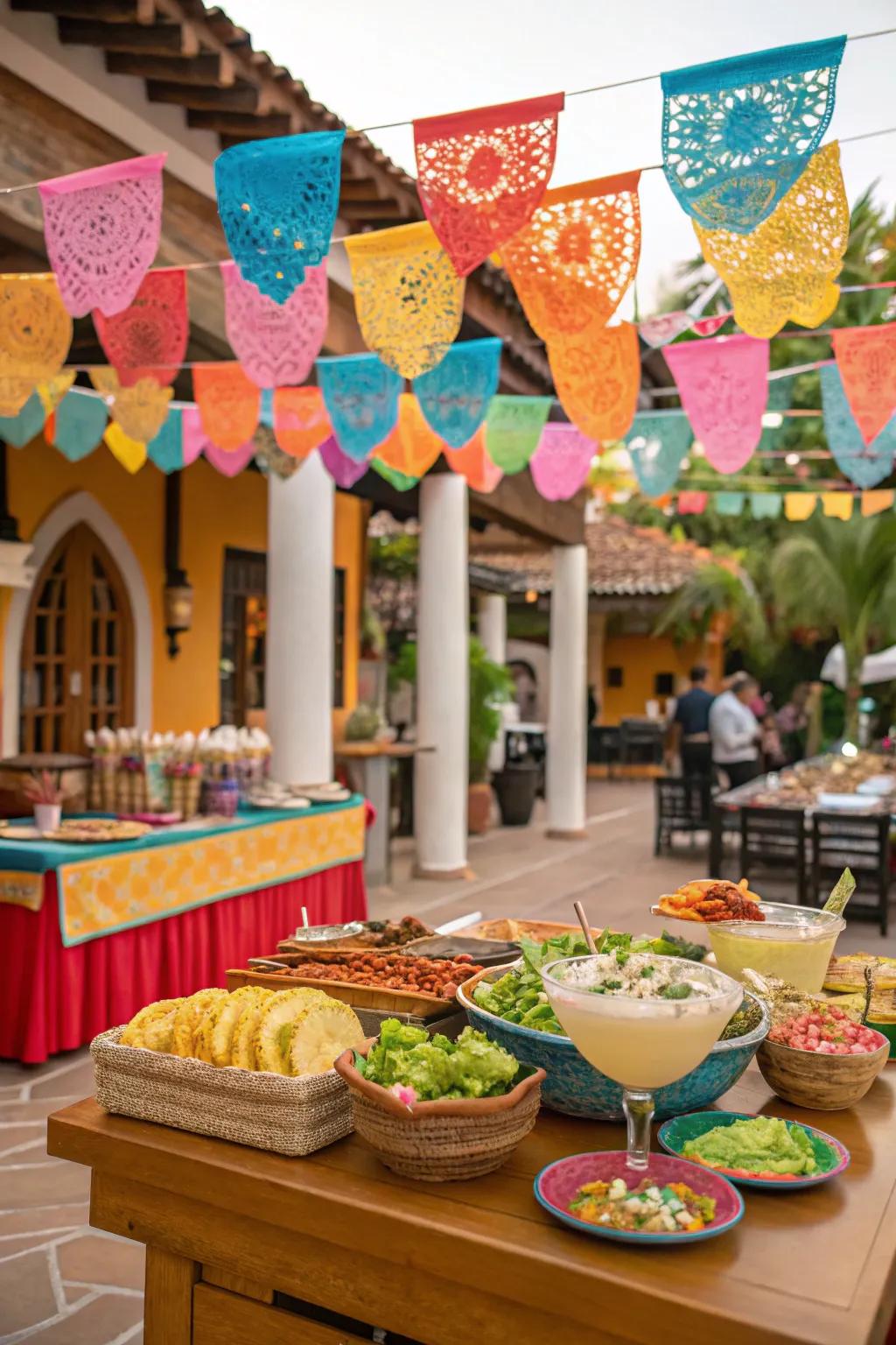 Amplify the intensity using a vibrant Hispanic party.