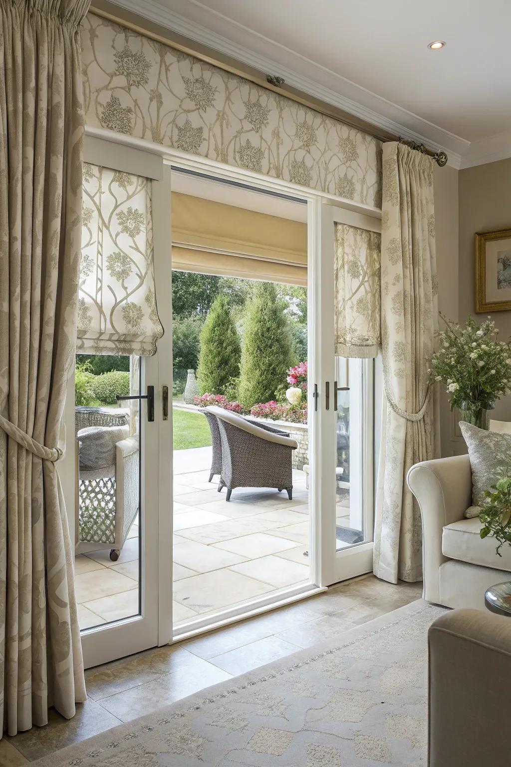 Layering window blinds with curtains adds texture and dimension to your design.