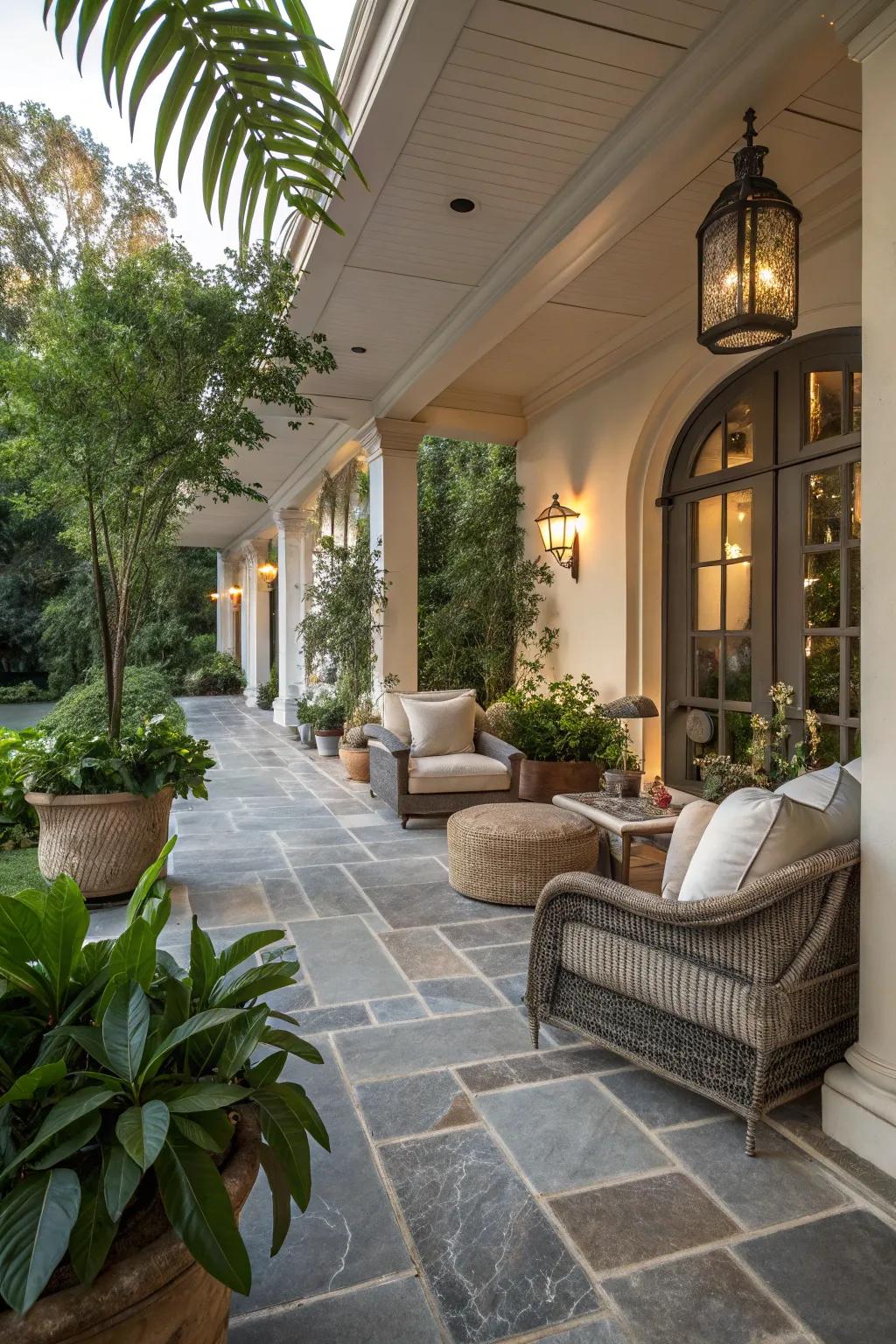 Realize enduring sophistication with natural stone flooring.