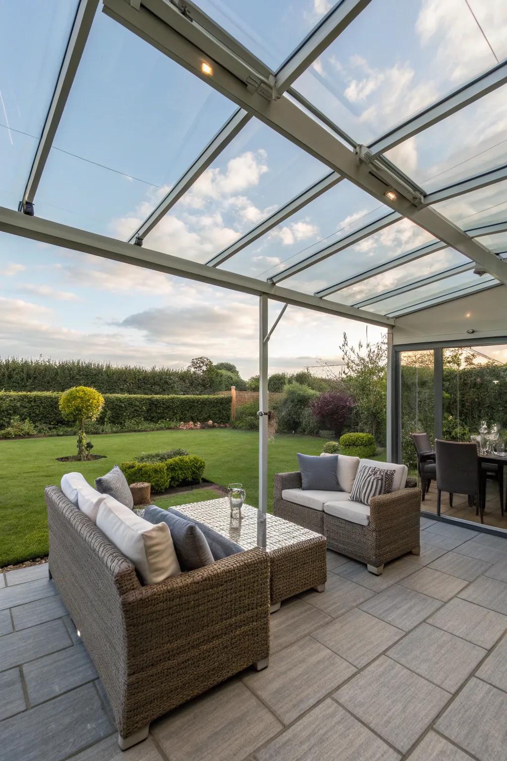 Adaptable furniture for lively patio living.