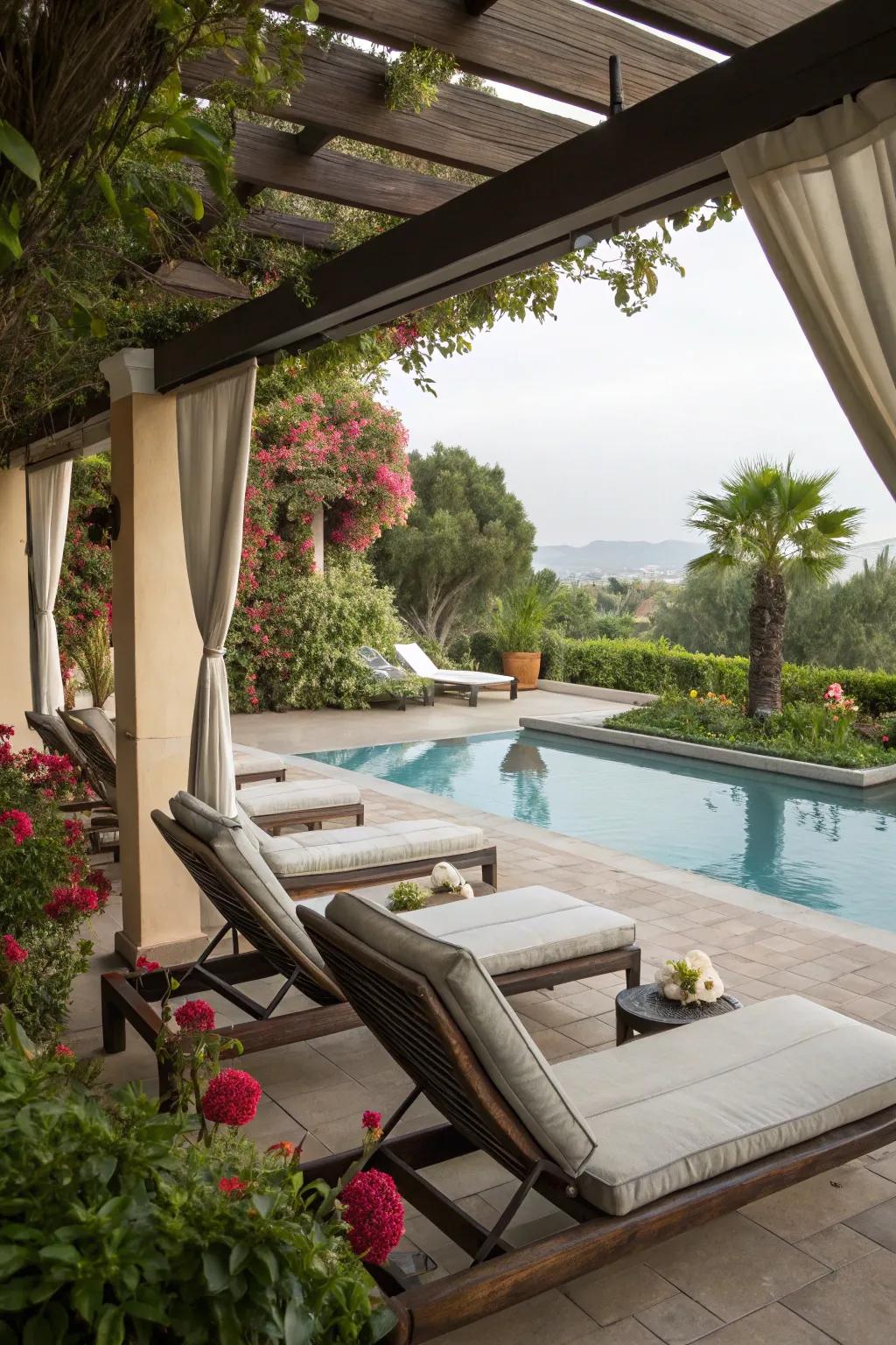 Unwind in class with lavish outdoor seating.
