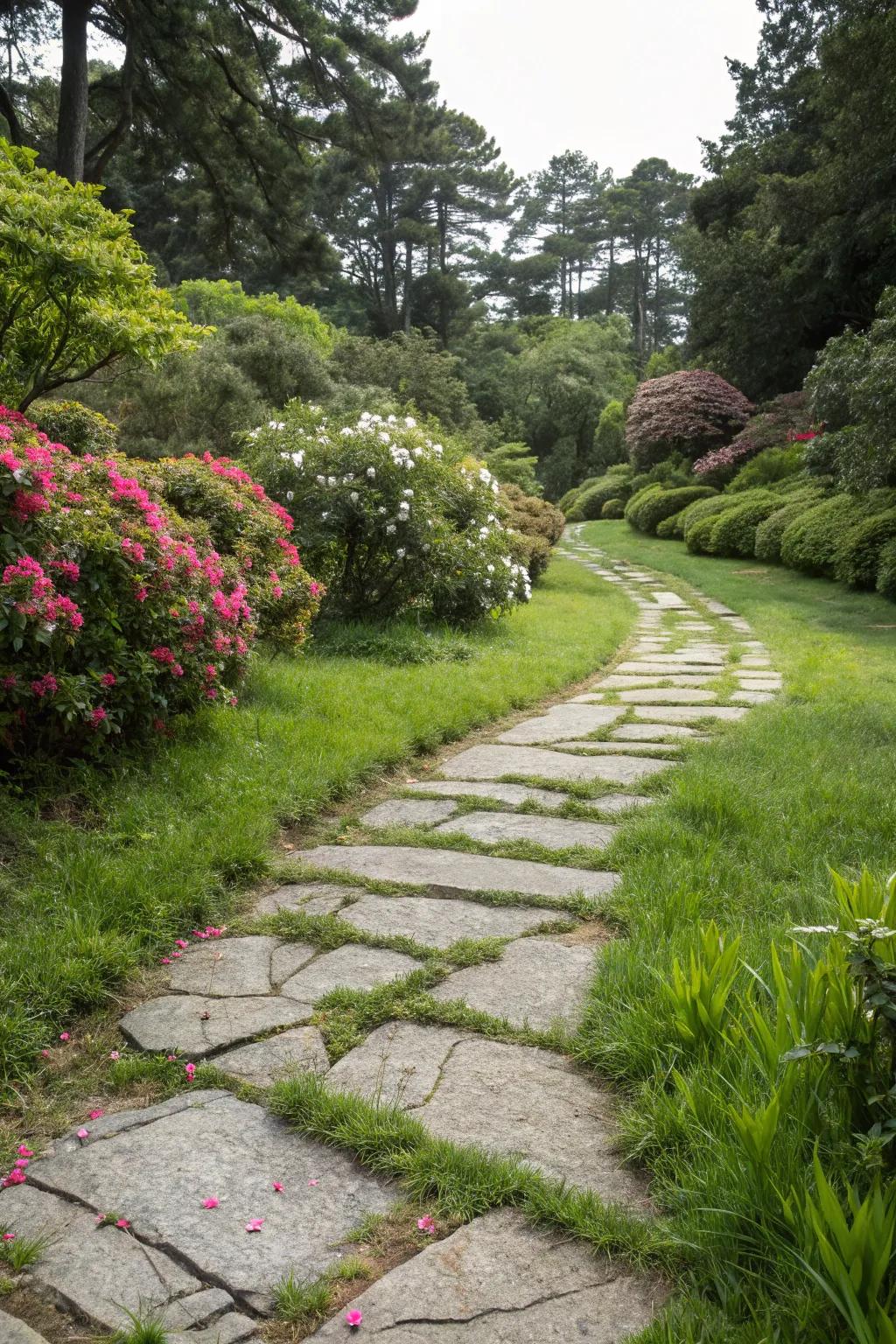 Inherent trails encourage exploration and repose.