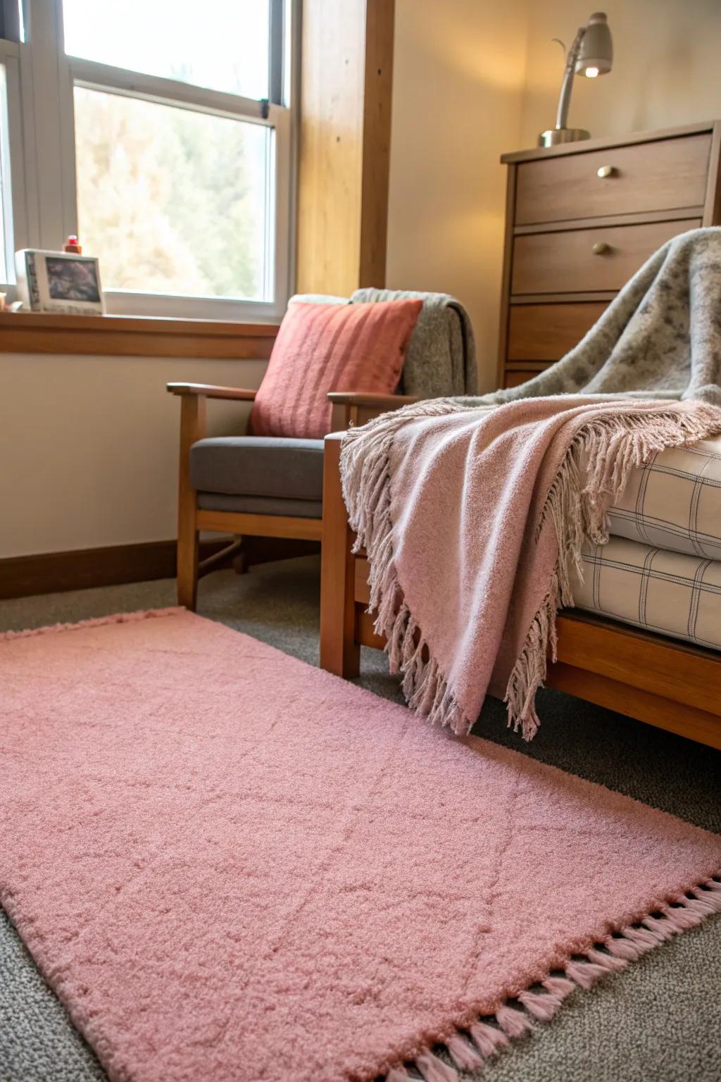 Floor coverings and wraps add a layer of warmth and texture.