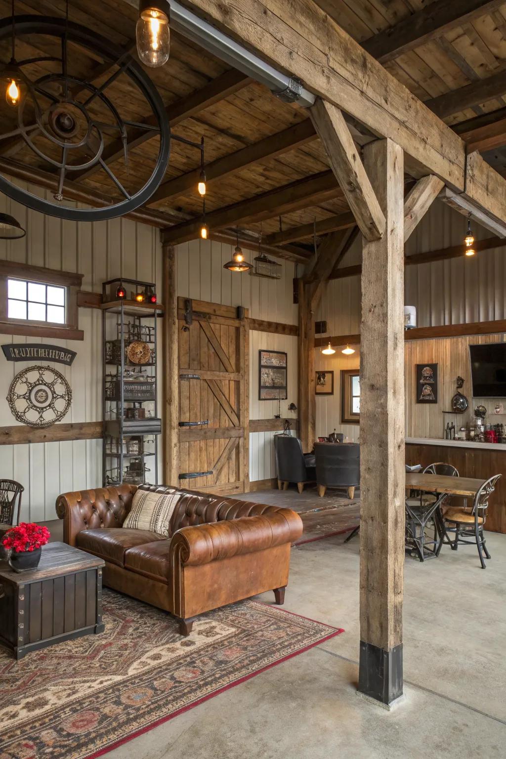 Country industrial details add a delightful element to your personal hideaway.