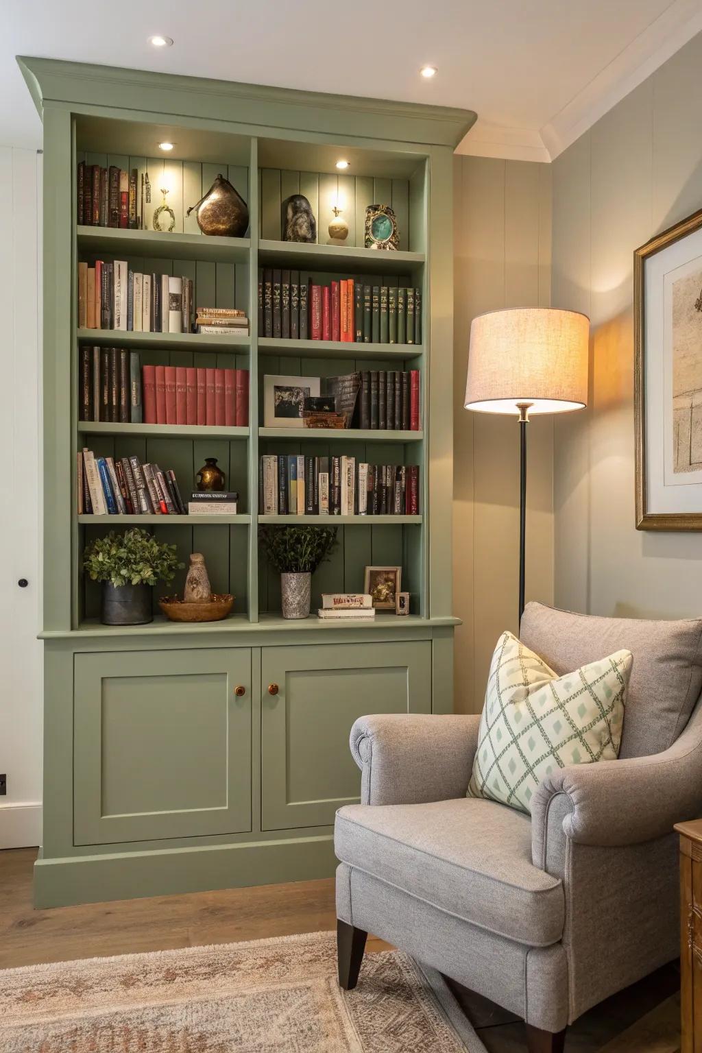 Botanical tint adds a serene touch to cozy spaces.