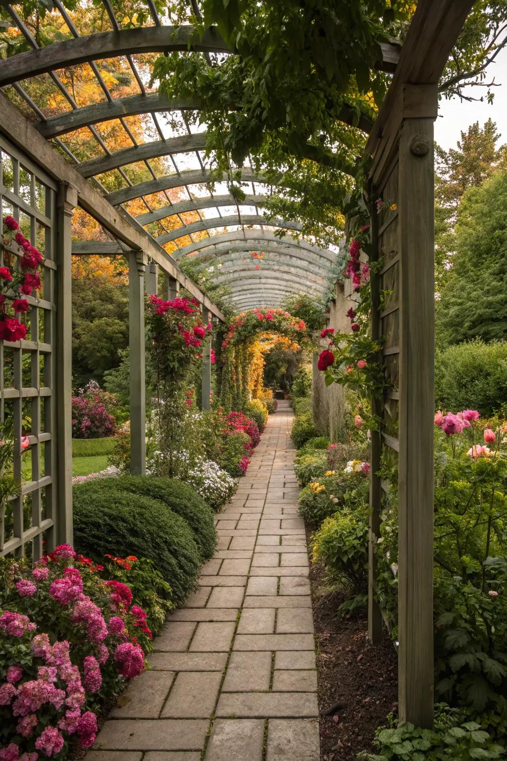 Mirror your garden's charm while enhancing privacy using a mirrored trellis.