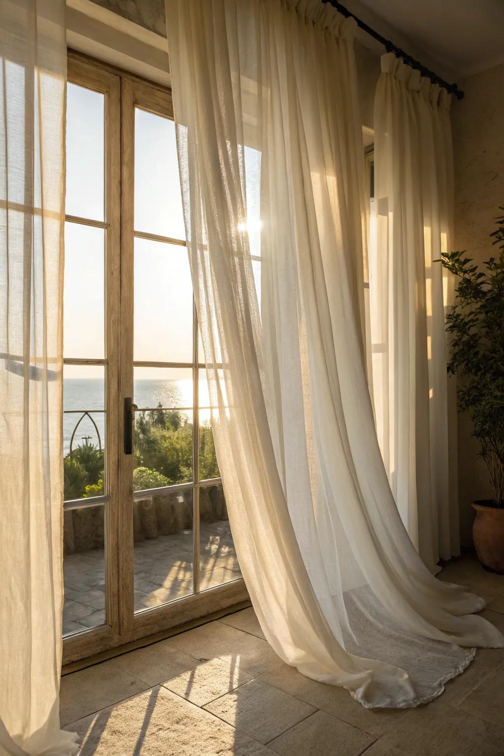 Airy panels craft a light, breezy ambiance with personal space.