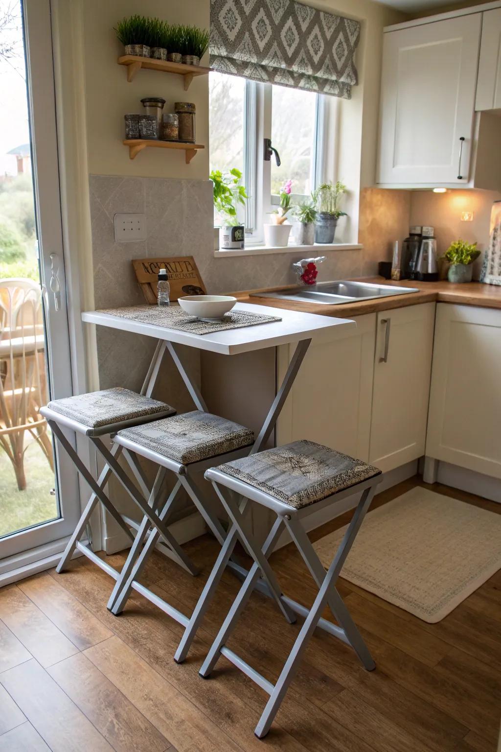 Perfect for small spaces, these pub tables save space without losing design.