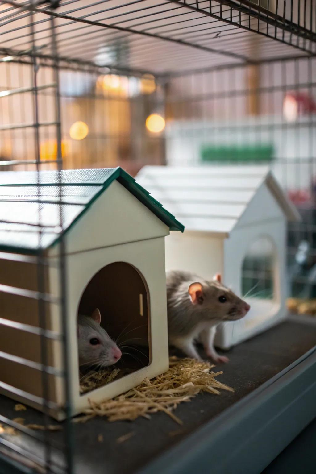 Pleasant sanctuaries where rats can enjoy privacy