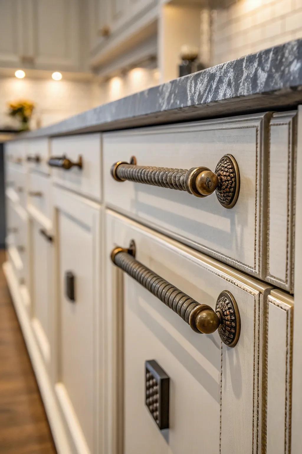 Bring personality to your cabinets with one-of-a-kind hardware.