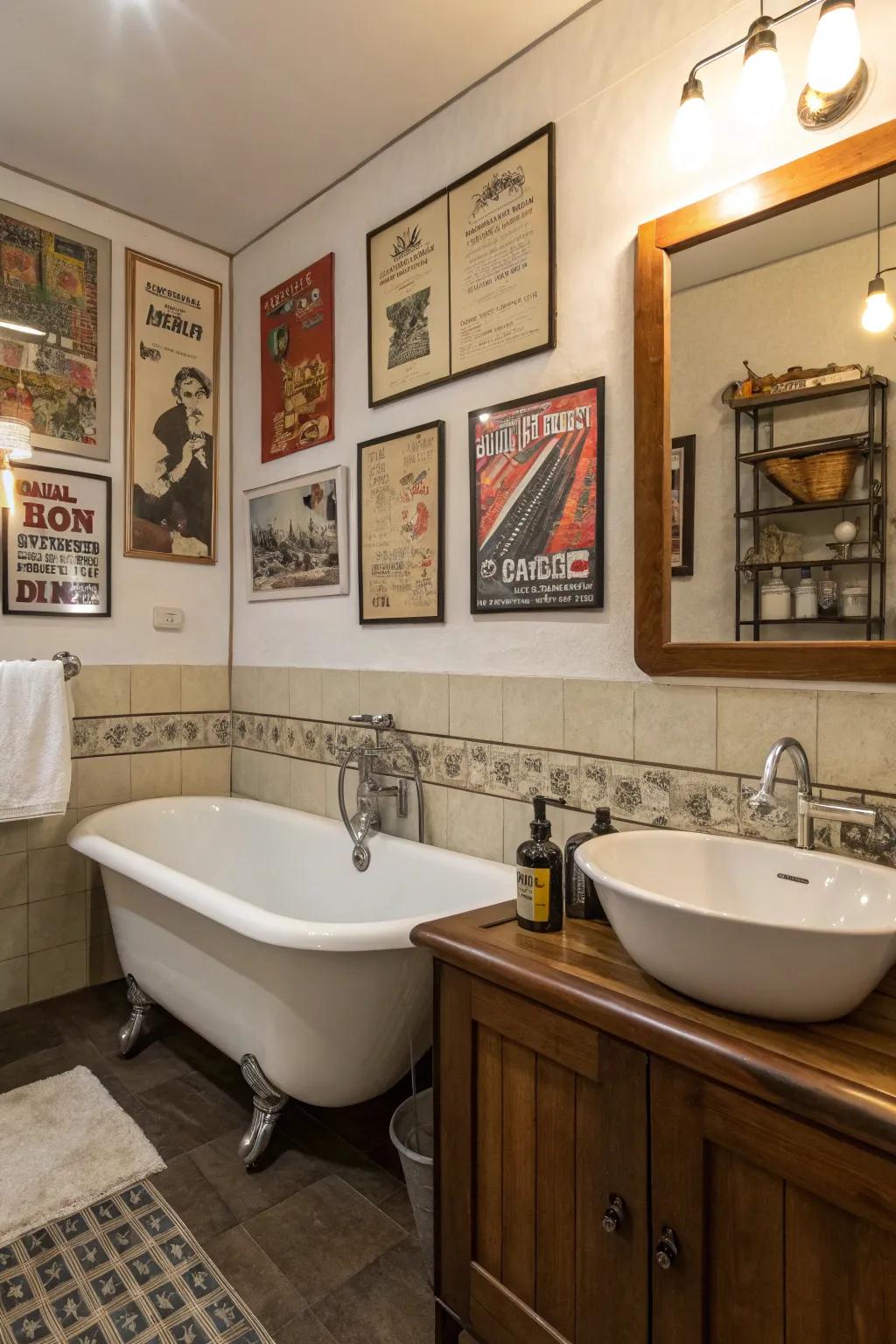 Mid-century fixtures bring a unique, stylish edge to your bathroom.