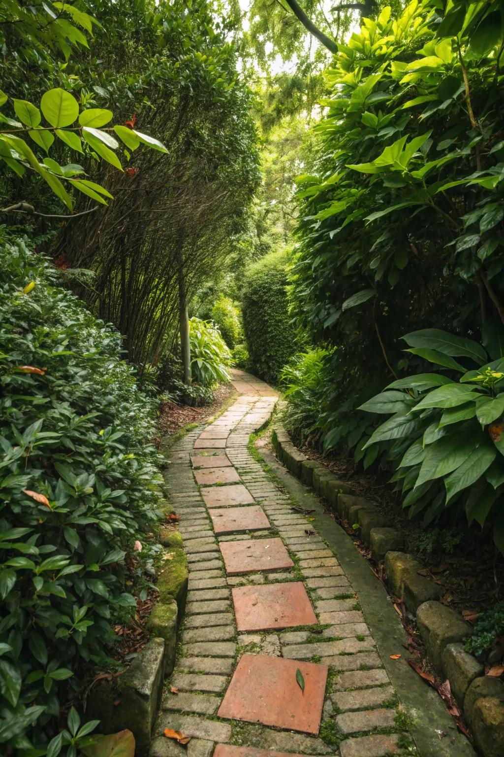 Defined borders introduce a sense of order and sophistication to garden paths.