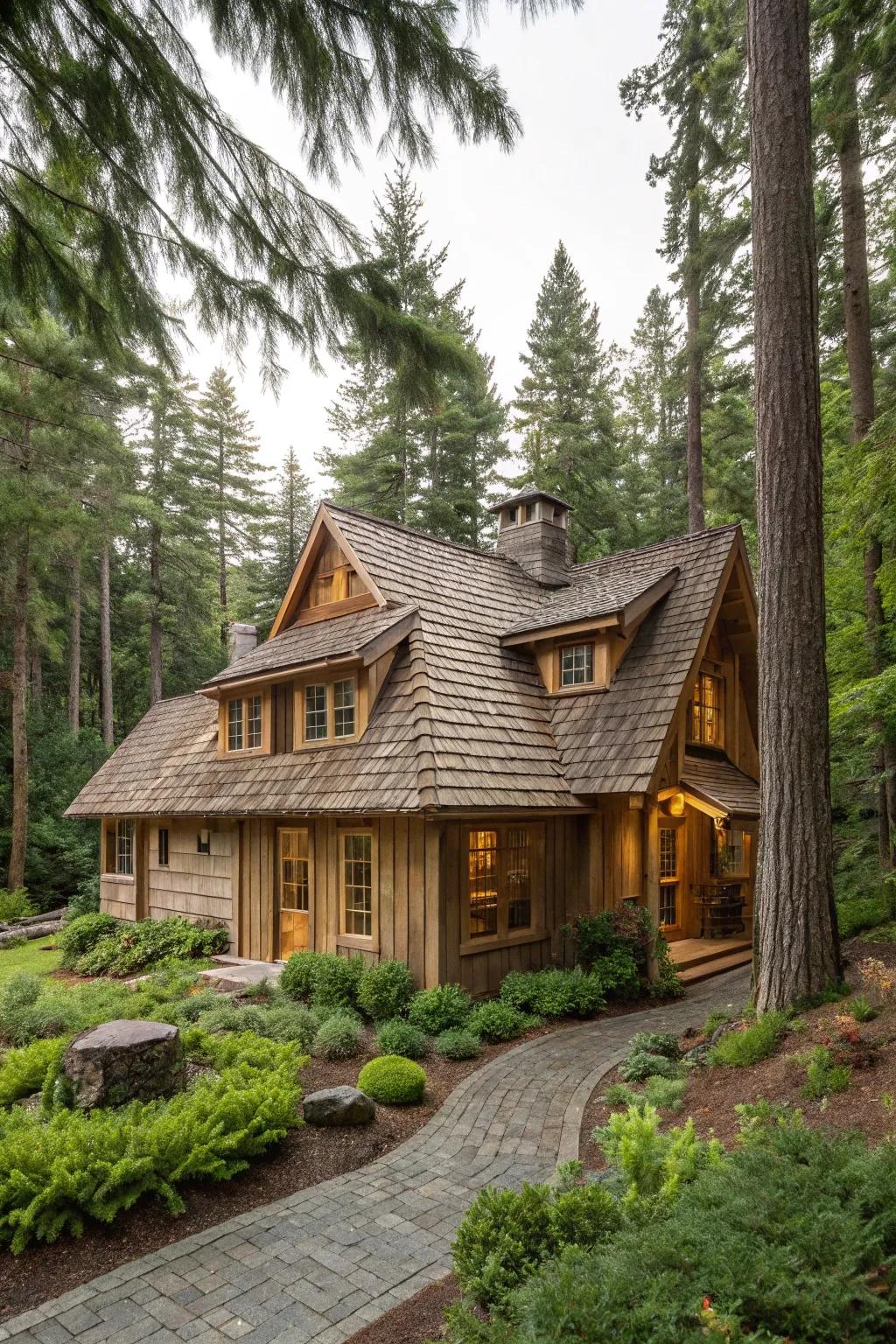 Countryside roofs radiate warmth and blend effortlessly with nature.