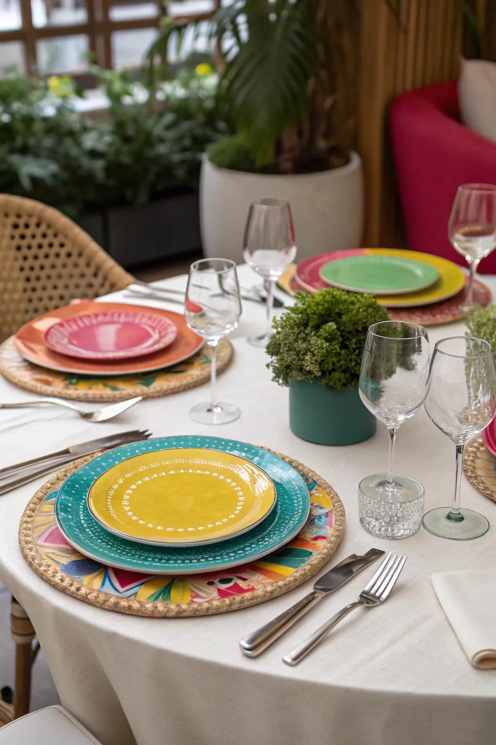 Presentation plates introduce color and practicality.