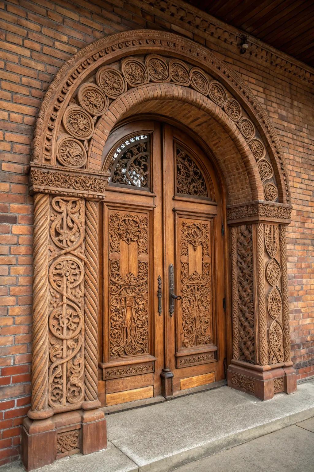 Arched doors add a touch of classic elegance to any home.