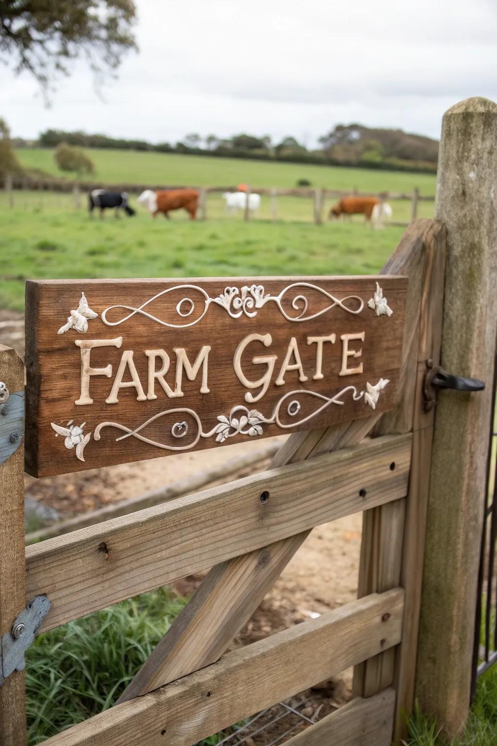 A personalized portal showcasing a bespoke homestead sign.