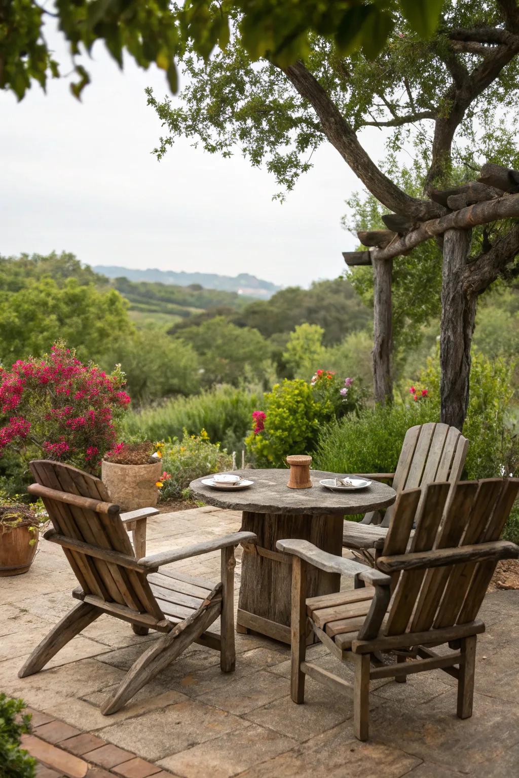 A welcoming outdoor lounge area perfect for gatherings.