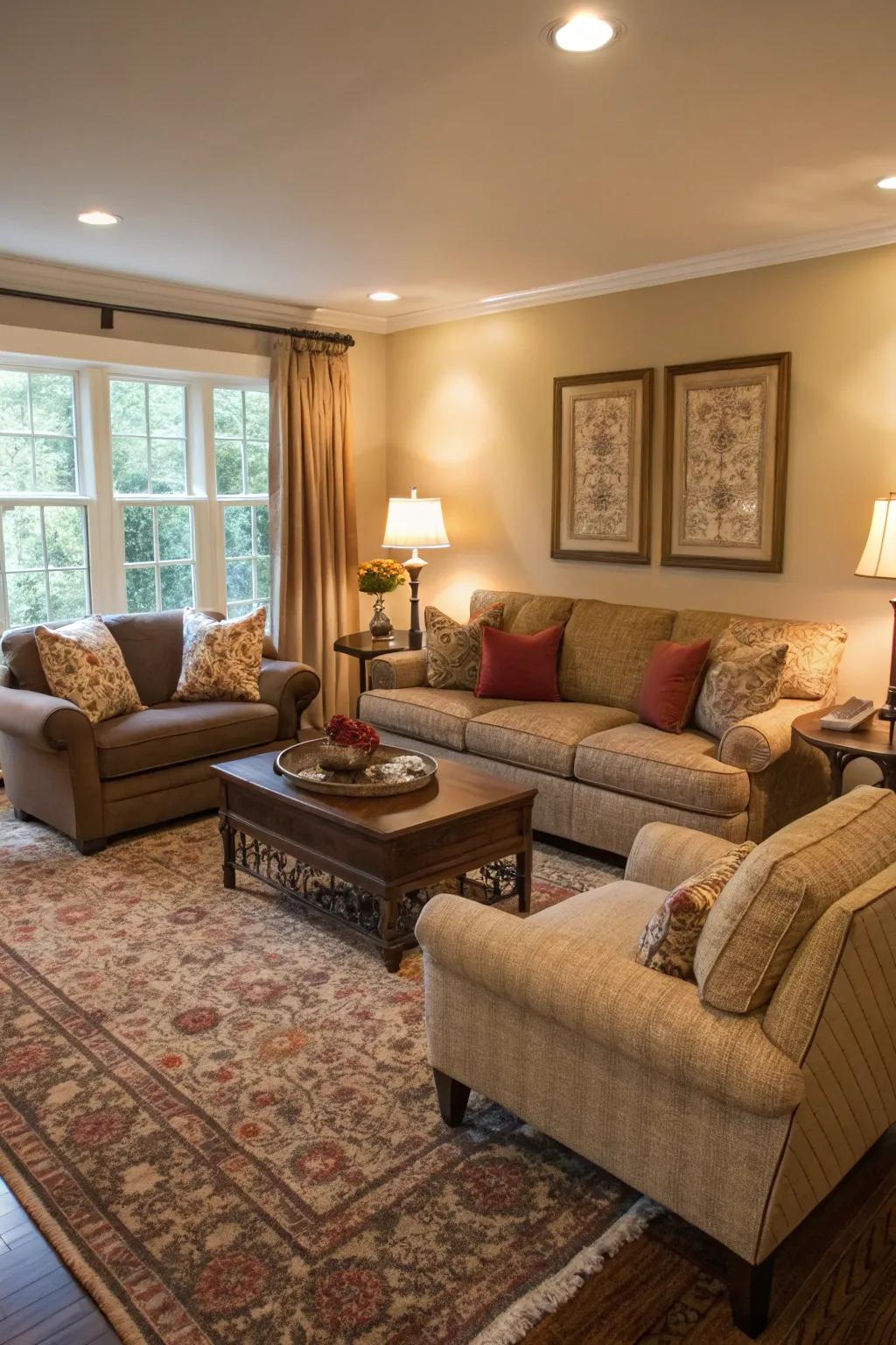 Versatile furniture allows your living room to adapt to any occasion.