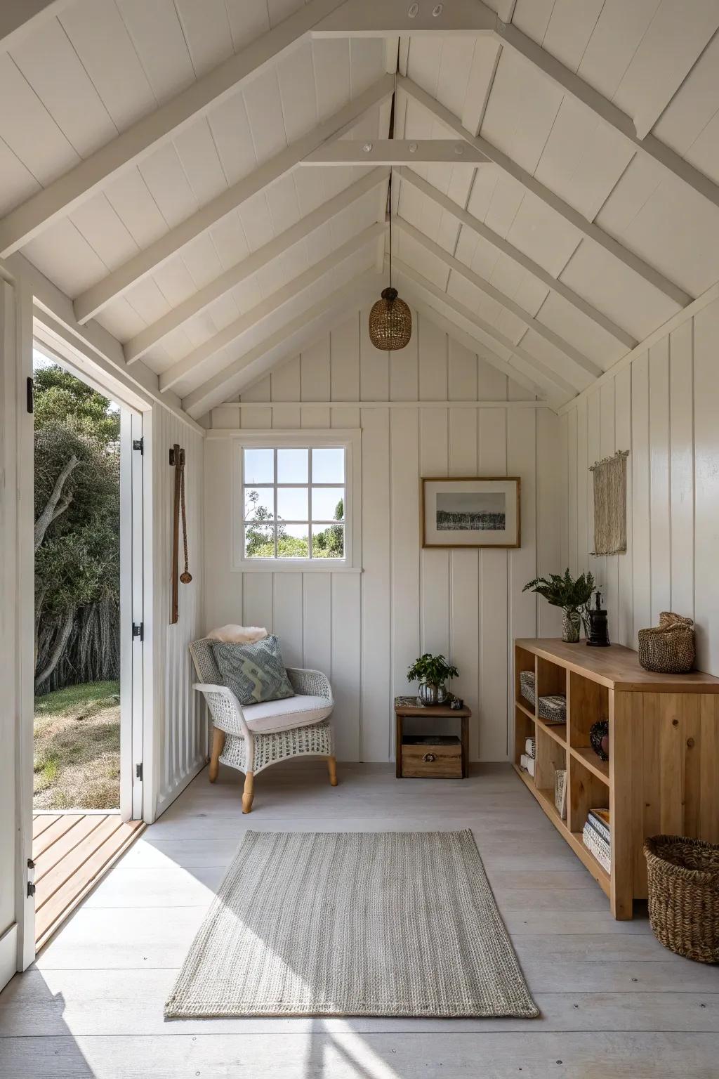 A minimalist approach creates a calm and roomy vibe.