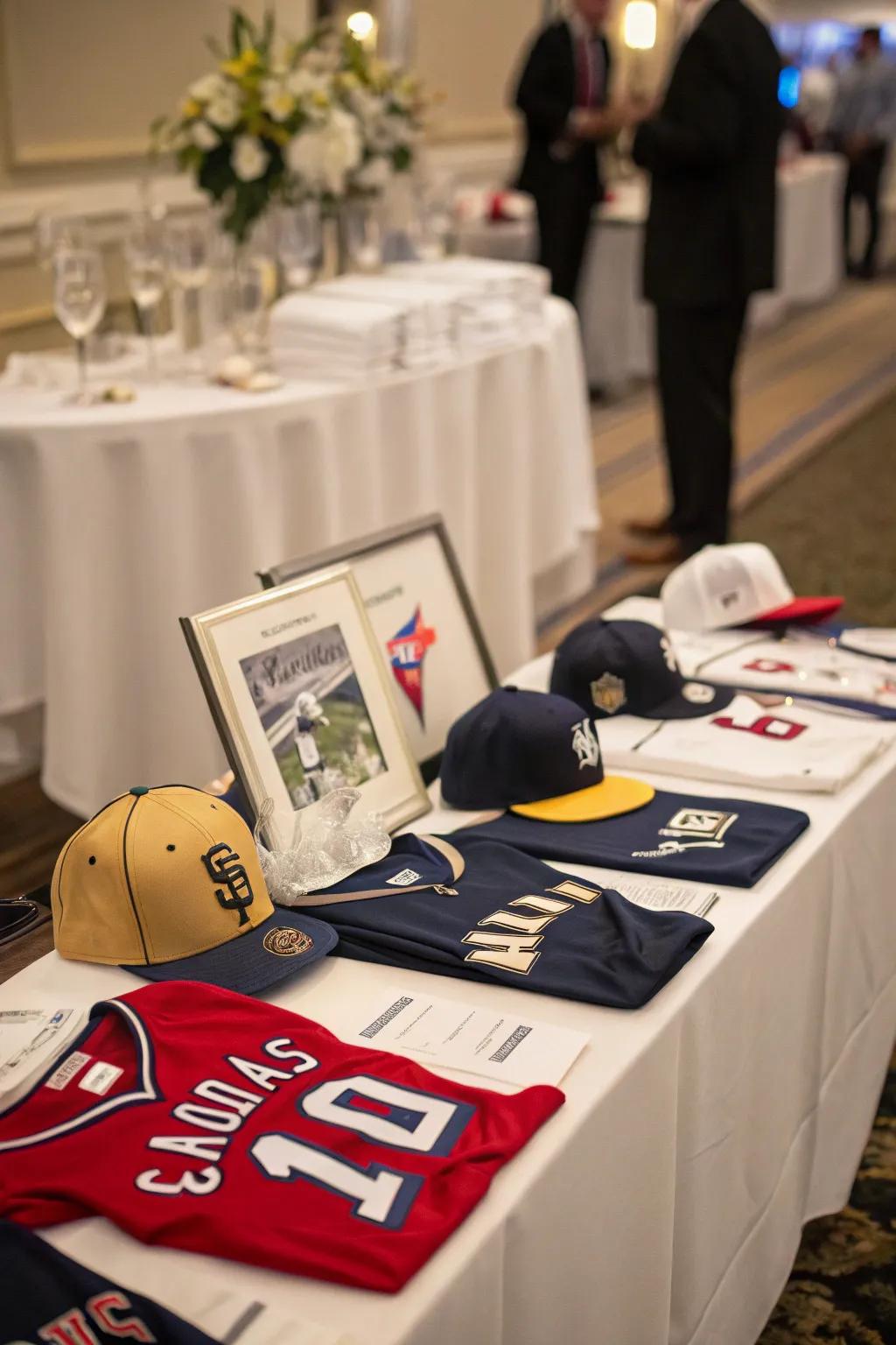 Personalized items like jerseys communicate a story of dedication and success.