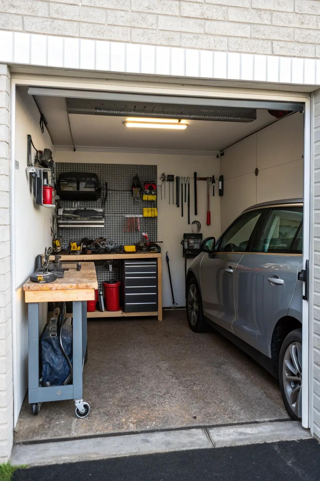 Make a workspace that works without taking up parking space.