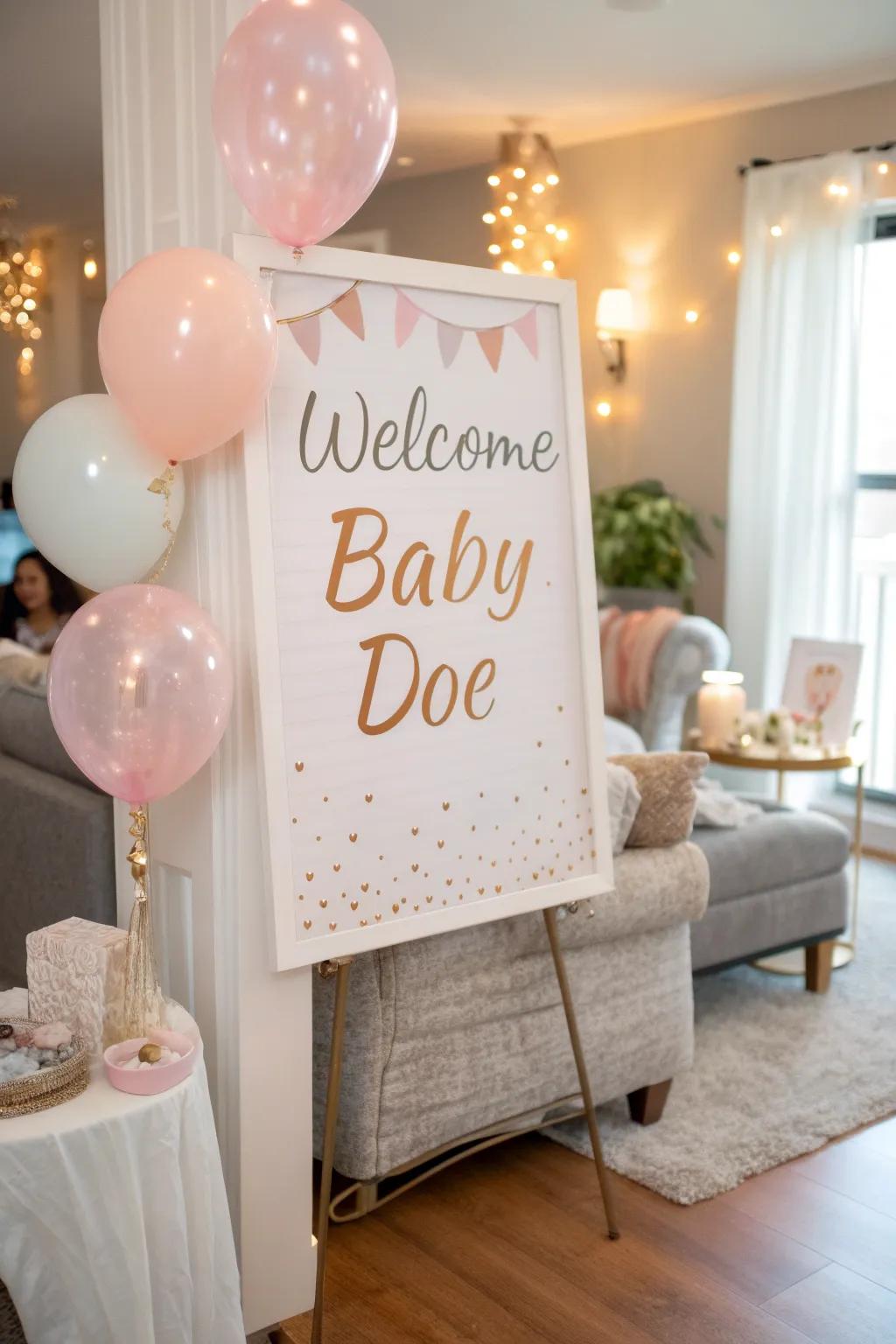 Personalized accents that add a distinctive touch to any memorable baby shower theme.